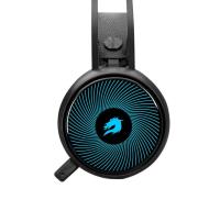 GameBooster H12 Rebel 7 Renk RGB Aydınlatmalı Kısa Mikrofonlu Siyah oyuncu kulaklığı